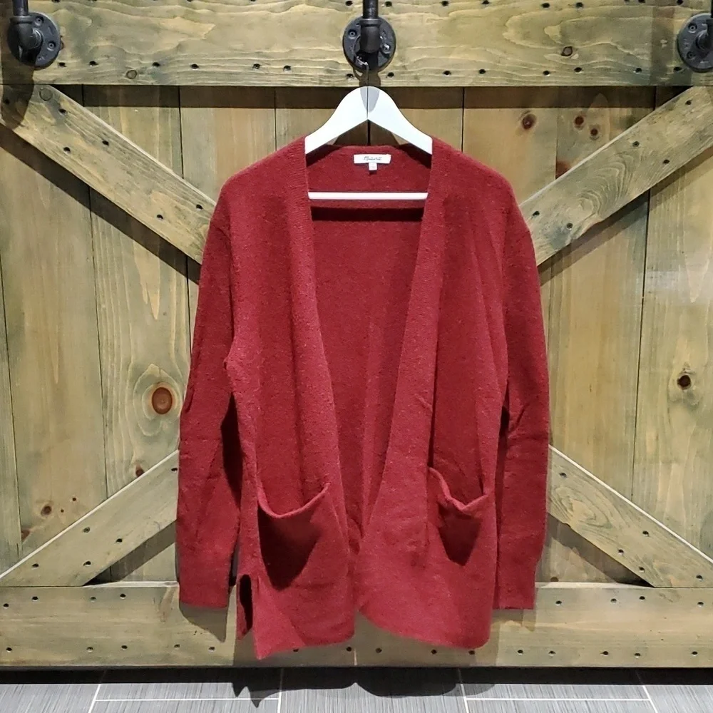 MADEWELL KENT WOOL SWEATER CARDIGAN SIZE MEDIUM